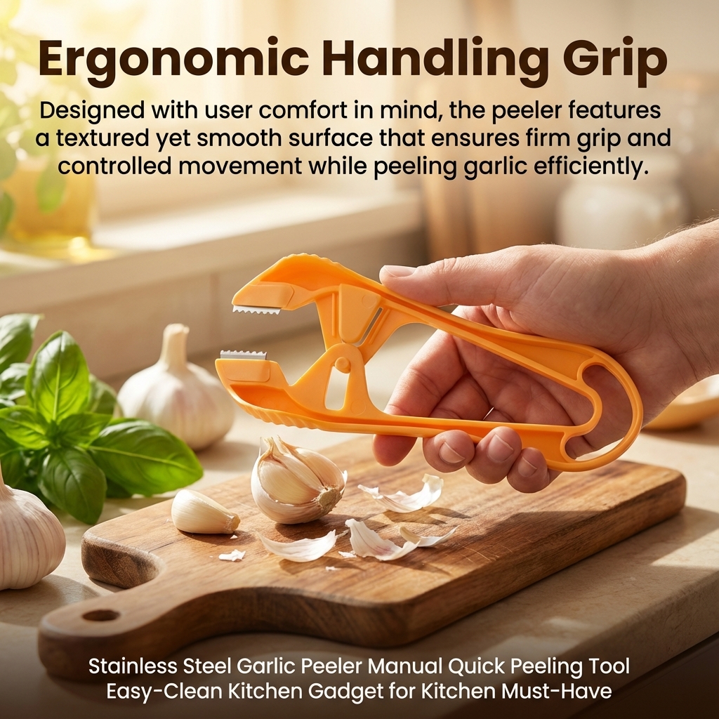 Kitchen Gadgets You Must Have - Stainless Steel Garlic Peeler Manual Quick