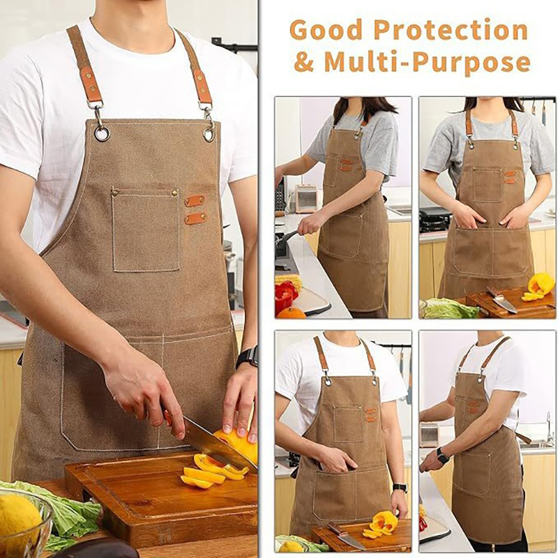 Kitchen Gadgets Trending - Household Canvas Apron Oil-proof Can Wipe