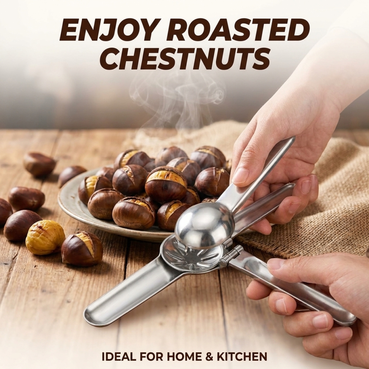 Kitchen Gadgets You Must Have - Chestnut Opener–Premium Stainless Steel,Effortless & Safe