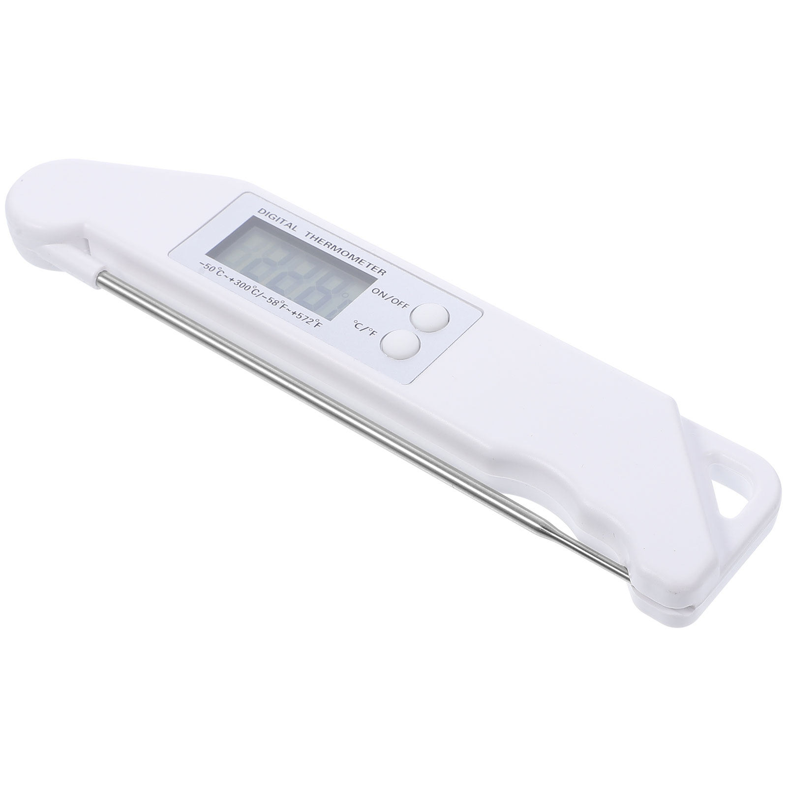 Meat Thermometer - Folding Electronic Thermometer White Professional Barbecue