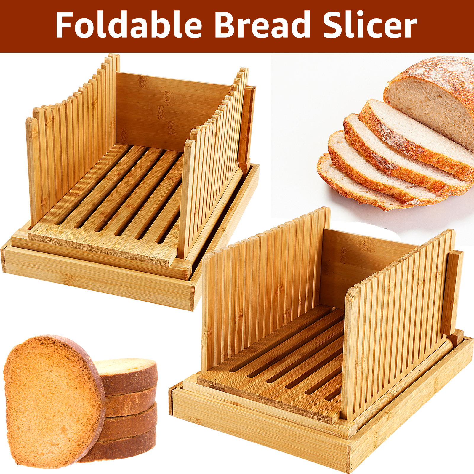 Kitchen Gadgets Guide - Bread Slicer Guide Foldable Toast Bread