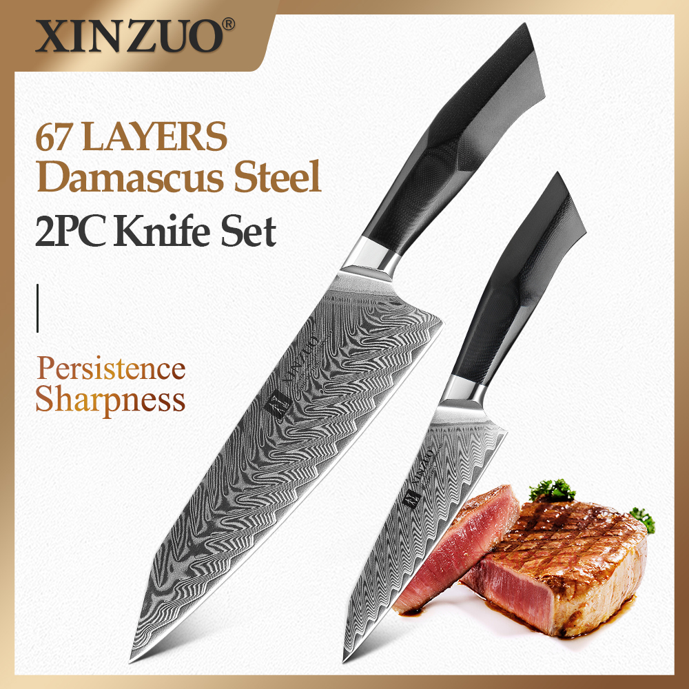 Kitchen Gadgets For Chefs - XINZUO 2PCS Kitchen Knives Set VG10
