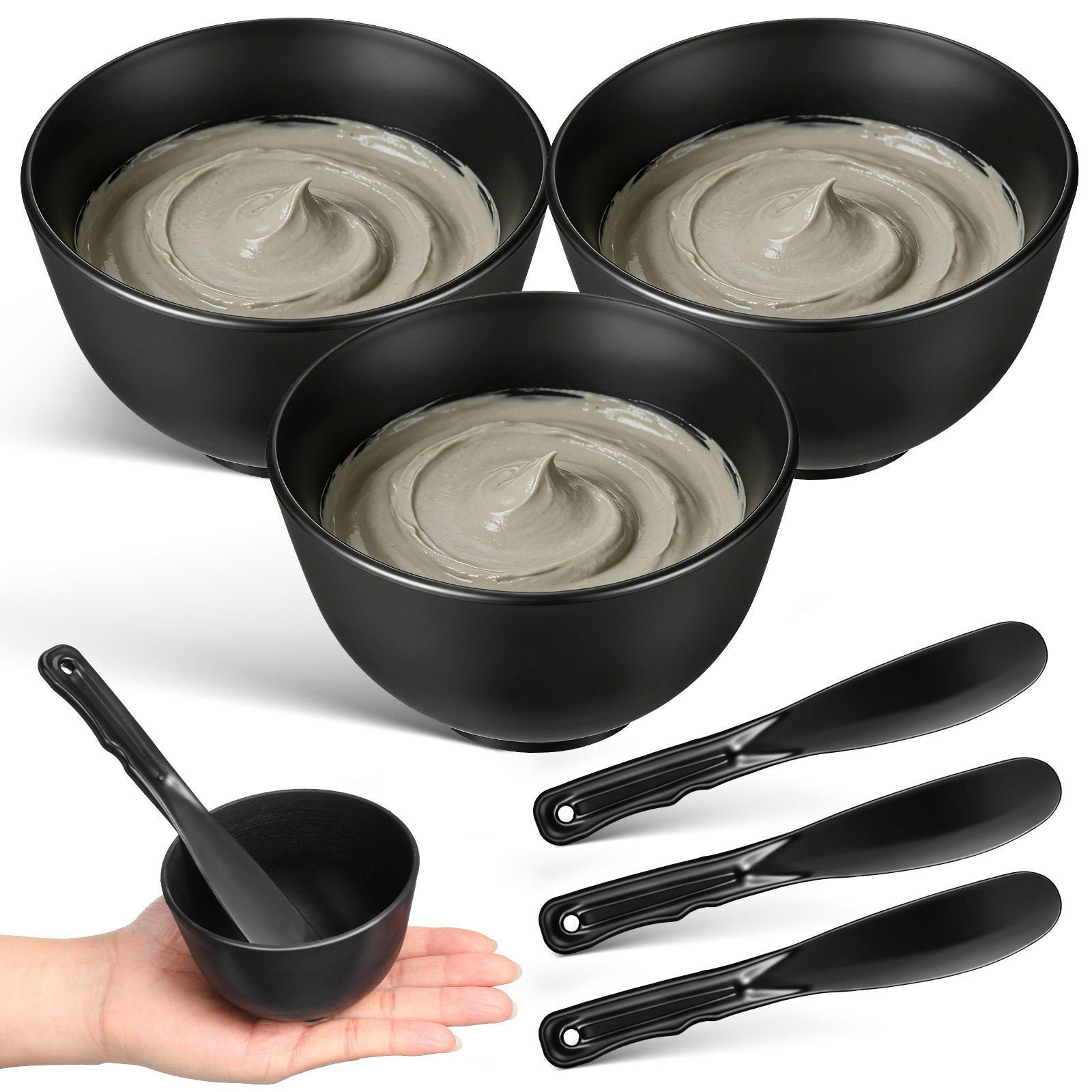 1Set Silicone Facial Mask Mixi - Silicone Spatula Set ulasan dan harga