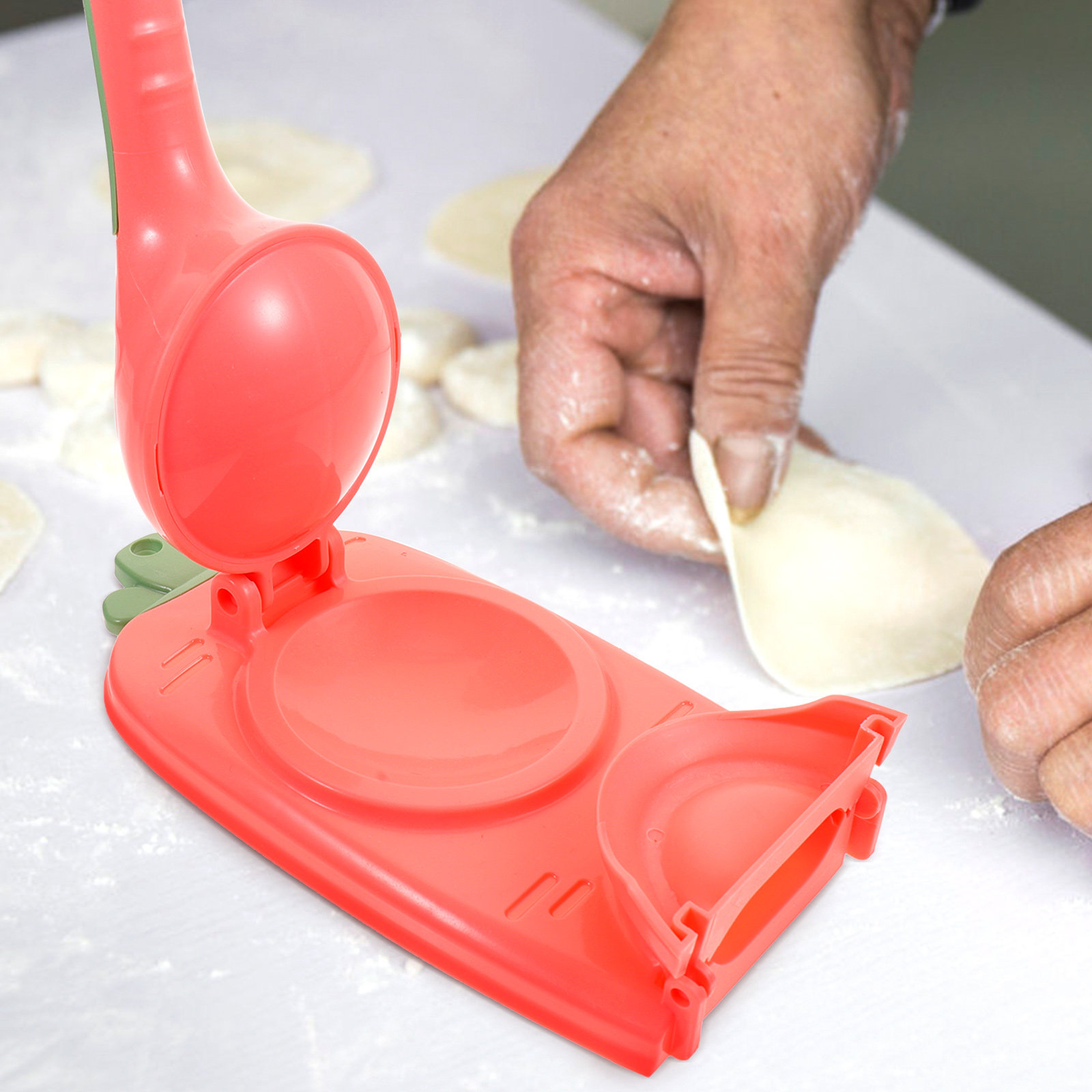 1Set Dumpling Presser Manual D - Kitchen Gadgets Dumpling Maker ulasan dan harga