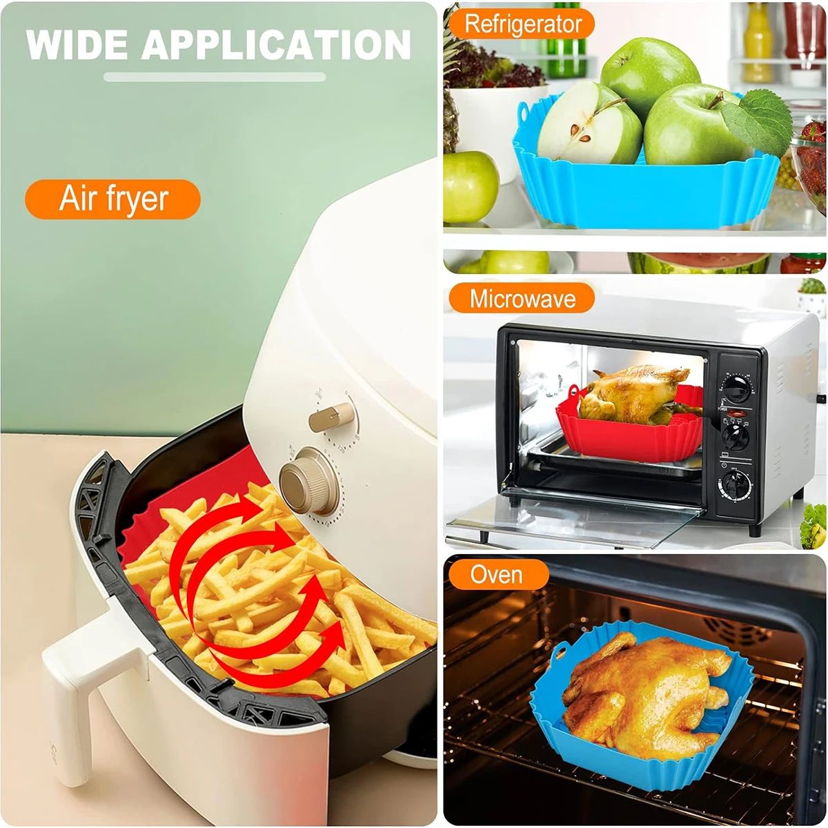 Air Fryer Silicone Liners Pot  - Kitchen Gadgets Baking ulasan dan harga