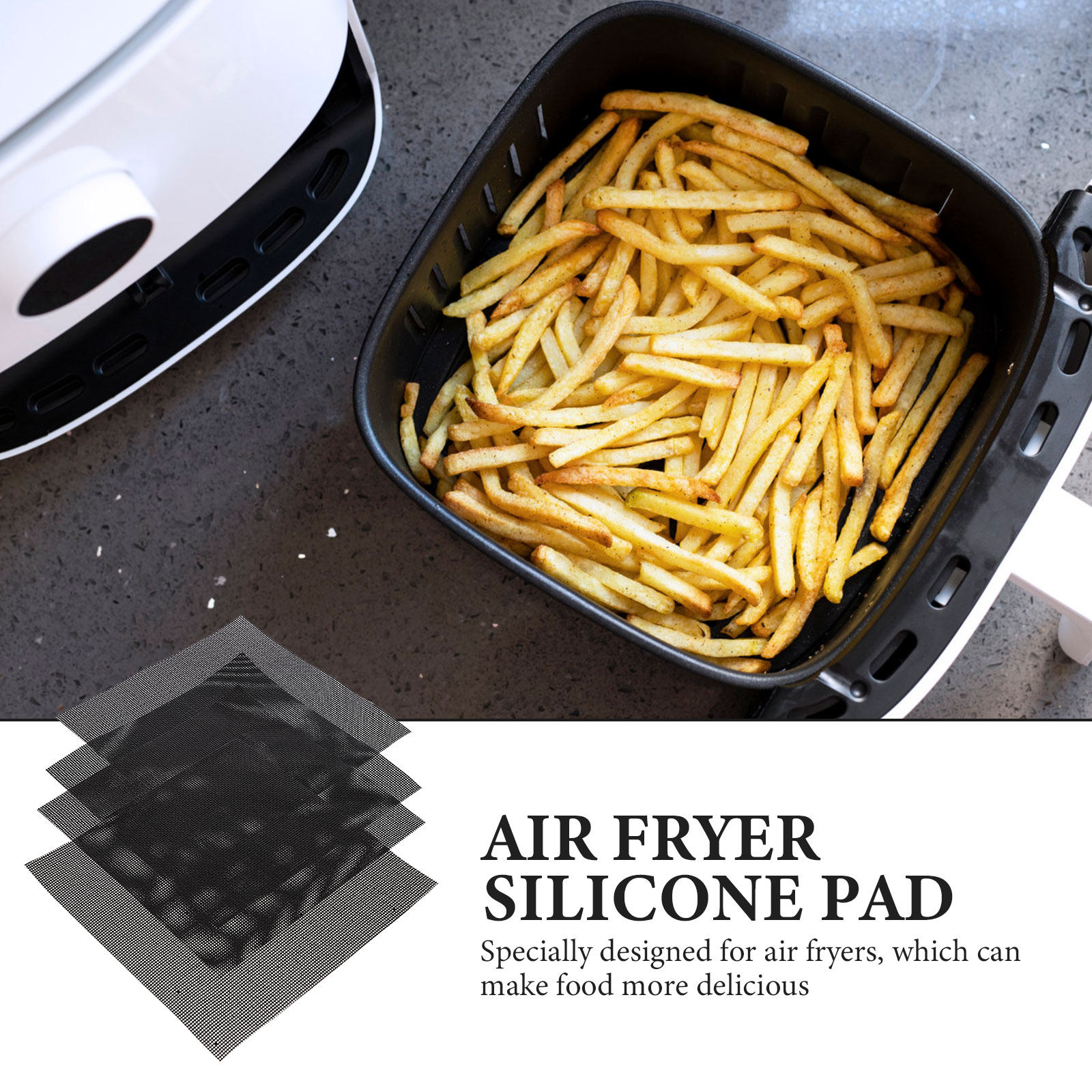 4Pcs Air Fryer Pads Non Stick  - Kitchen Gadgets Baking ulasan dan harga