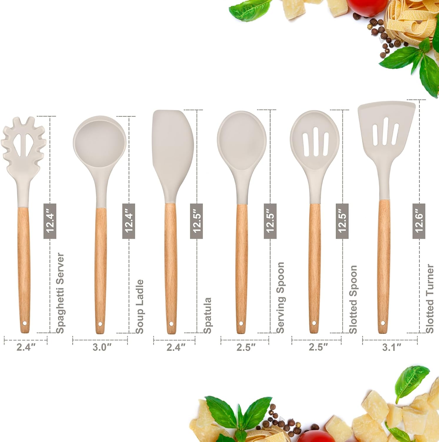 6-Piece Silicone Kitchen Utens - Silicone Spatula Set ulasan dan harga