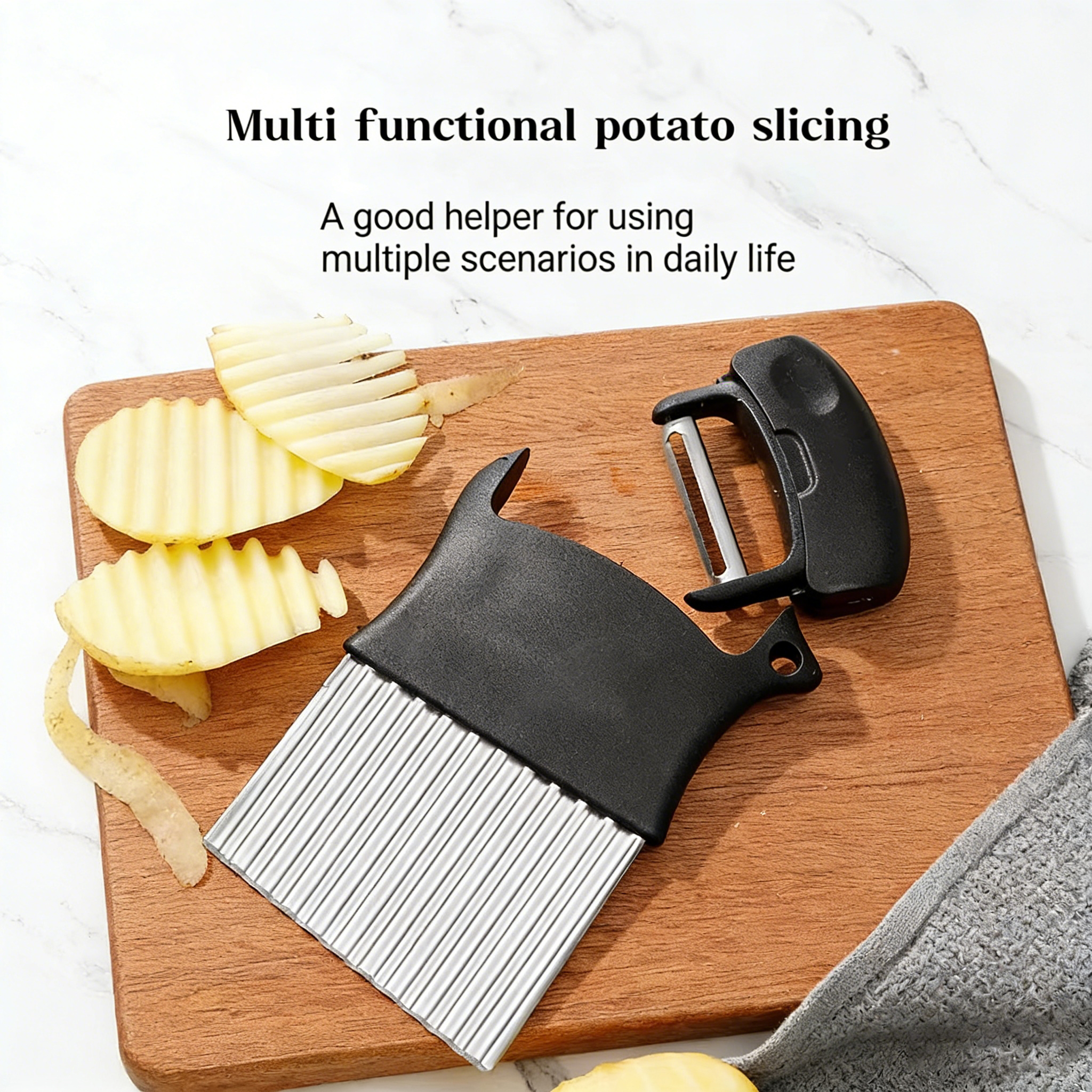 2-in-1 Potato Cutter, Durable  - Kitchen Gadgets Built In ulasan dan harga