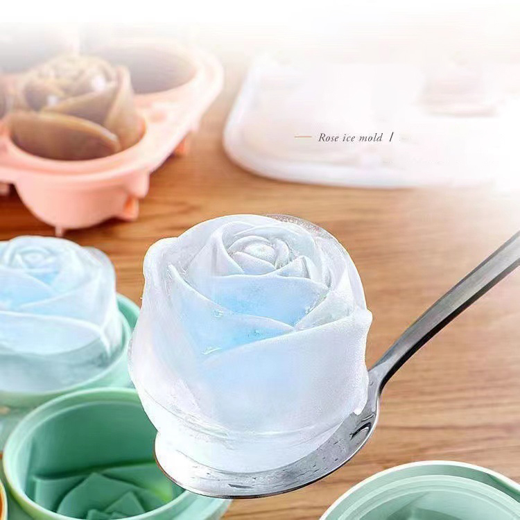 3D Rose Ice Molds 4 Holes Ice  - Kitchen Gadgets Baking ulasan dan harga