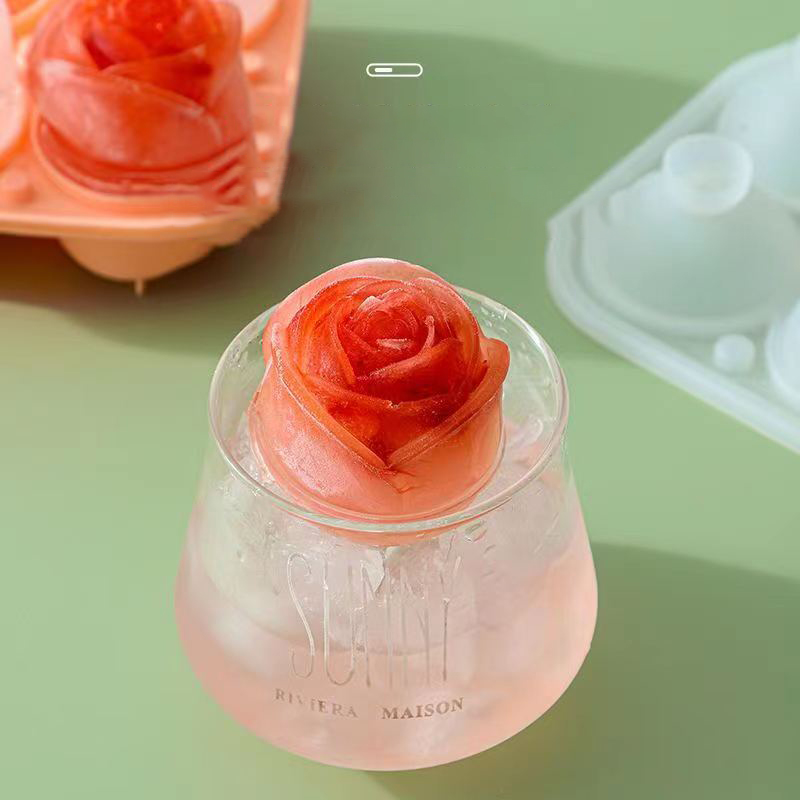 3D Rose Ice Molds 4 Holes Ice  - Kitchen Gadgets Baking ulasan dan harga