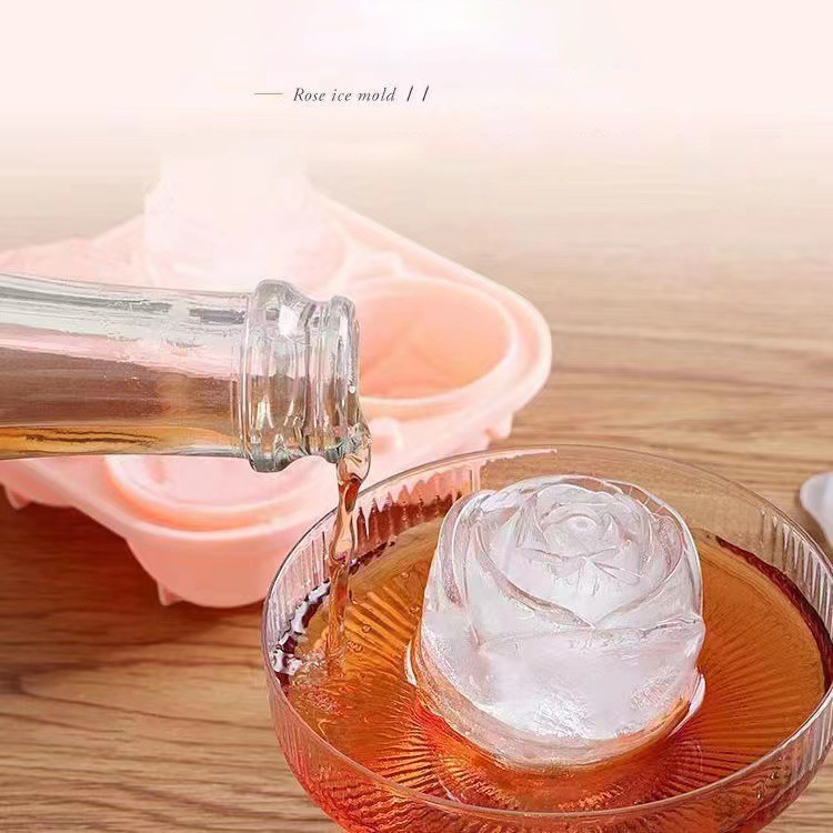 3D Rose Ice Molds 4 Holes Ice  - Kitchen Gadgets Baking ulasan dan harga