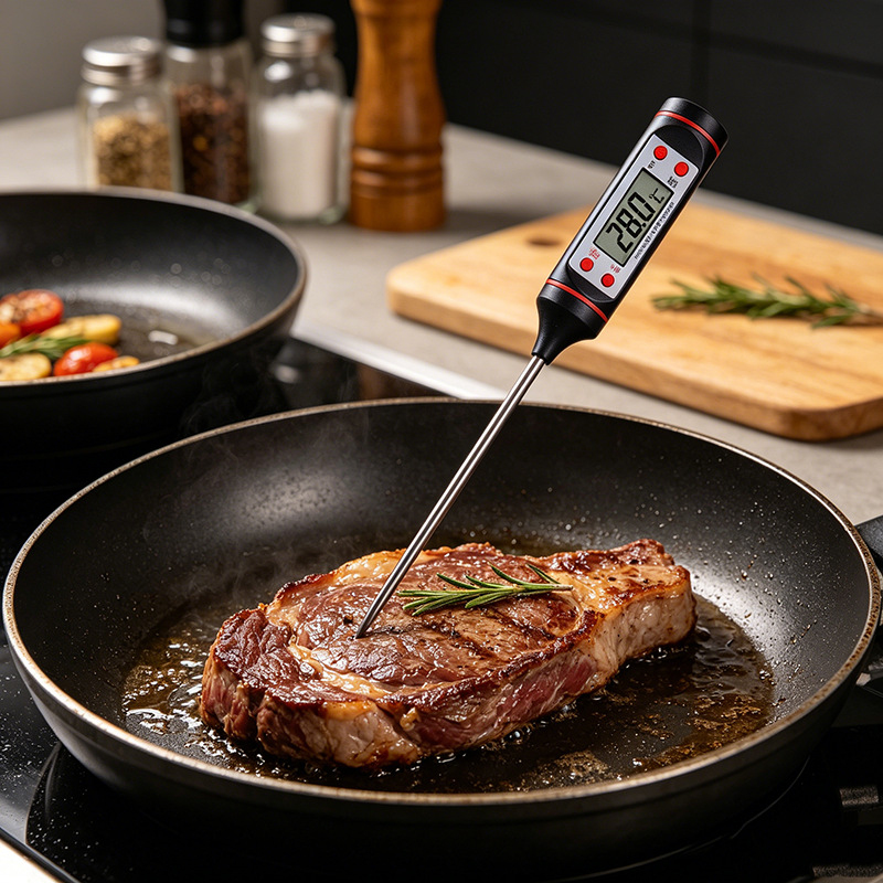 Digital Meat Thermometer with  - Meat Thermometer ulasan dan harga