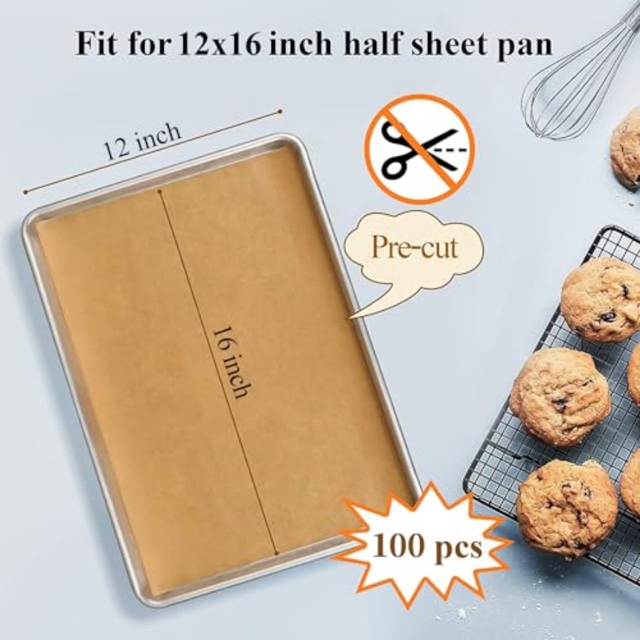 100PCS Unbleached Parchment Pa - Kitchen Gadgets Baking ulasan dan harga