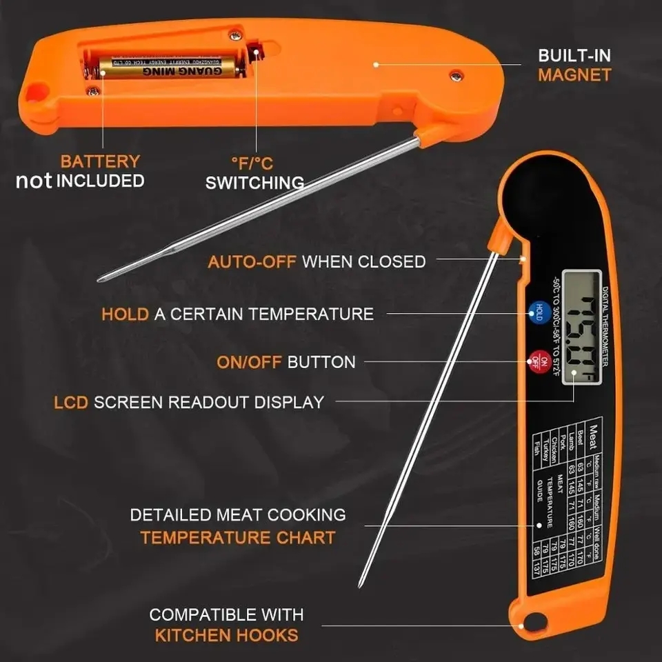 Waterproof Digital Kitchen Foo - Meat Thermometer ulasan dan harga