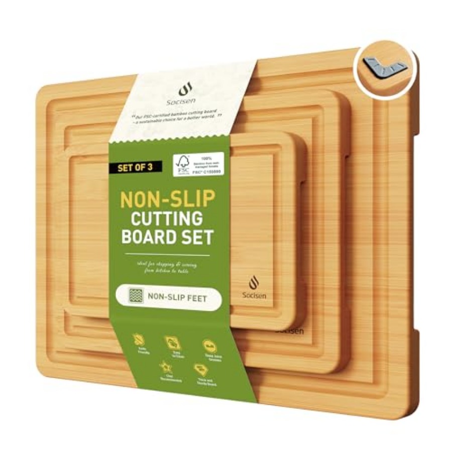 Bamboo Cutting Board Set Non S - Kitchen Gadgets You Must Have ulasan dan harga