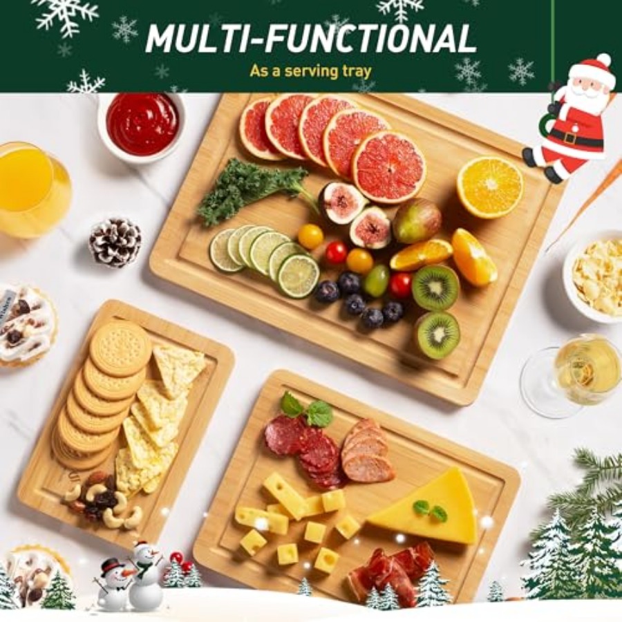 Bamboo Cutting Board Set Non S - Kitchen Gadgets You Must Have ulasan dan harga