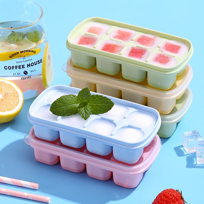 8-Grid Ice Cube Trays Silicone - Kitchen Gadgets Baking ulasan dan harga