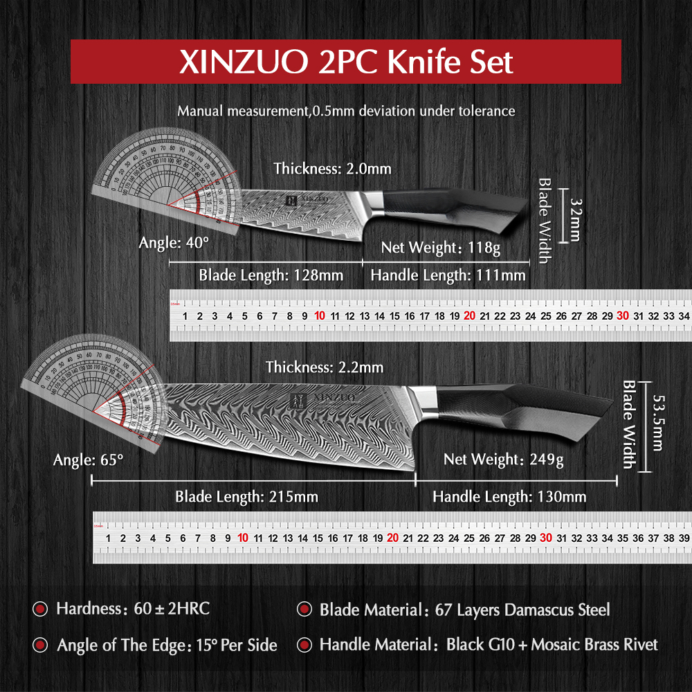 XINZUO 2PCS Kitchen Knives Set - Kitchen Gadgets For Chefs ulasan dan harga